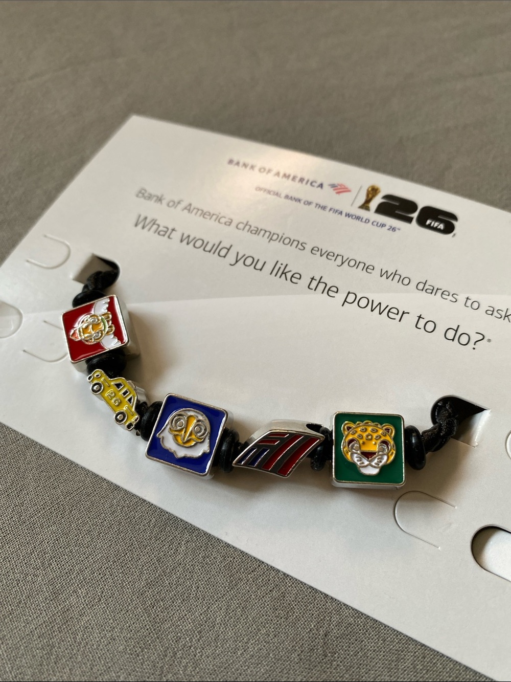 Bank of America FIFA 26 Charm Bracelet Black